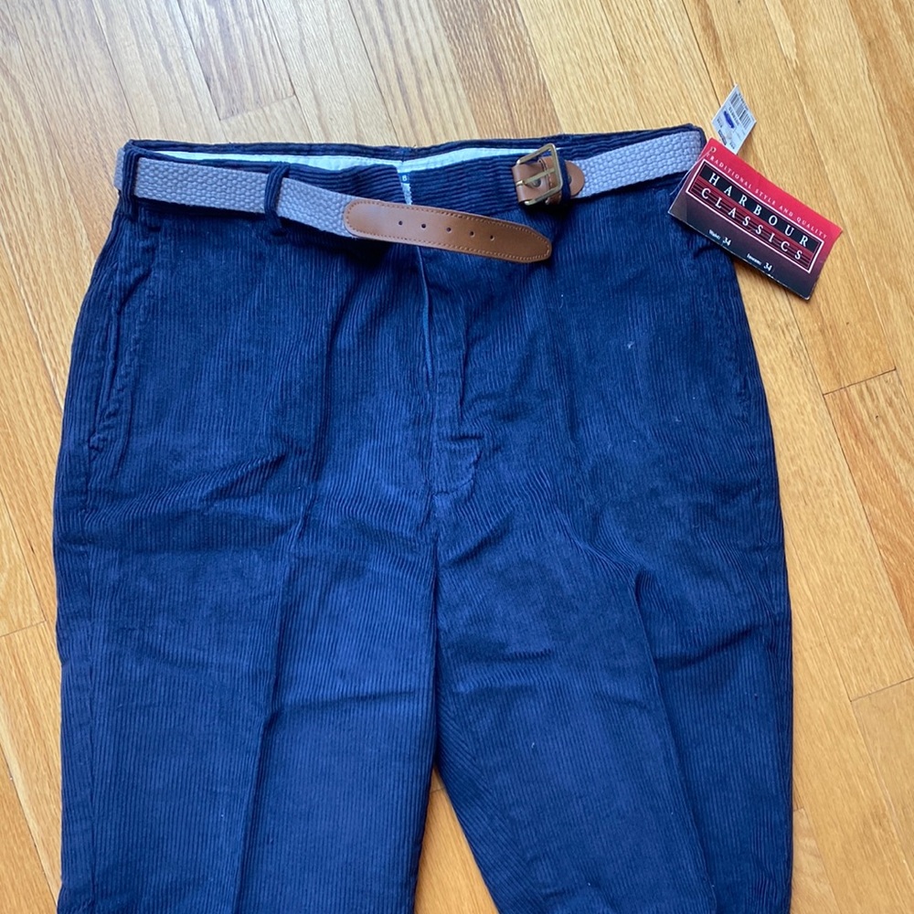 Vintage NWT Harbour Classics Corduroy with belt 34x34